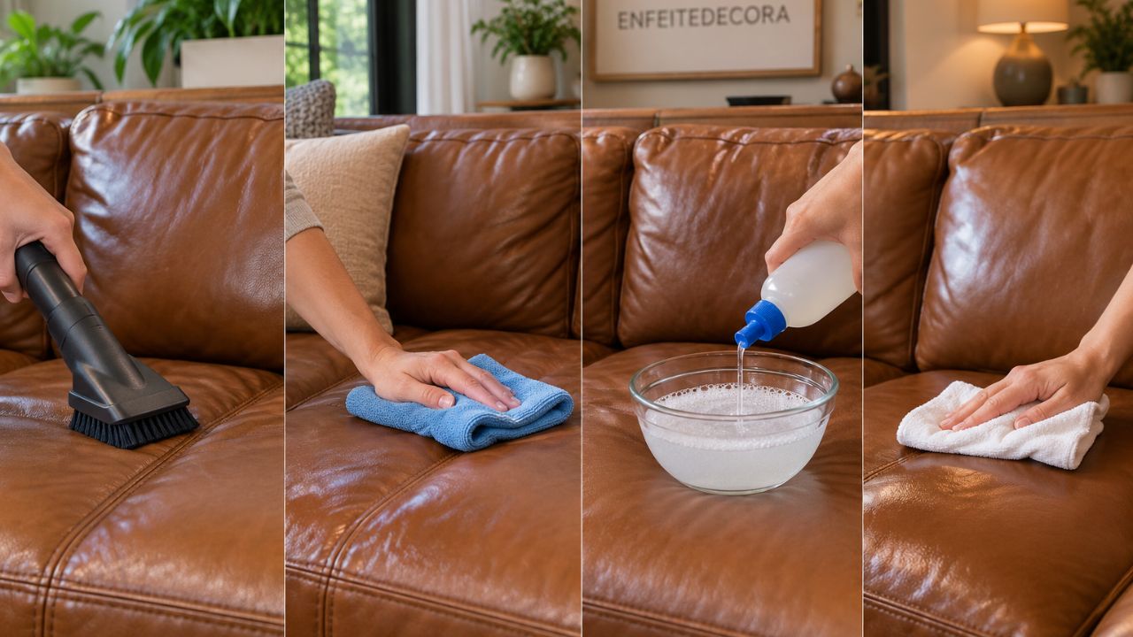 Teste: diferença da limpeza e limpeza leve no sofa de couro