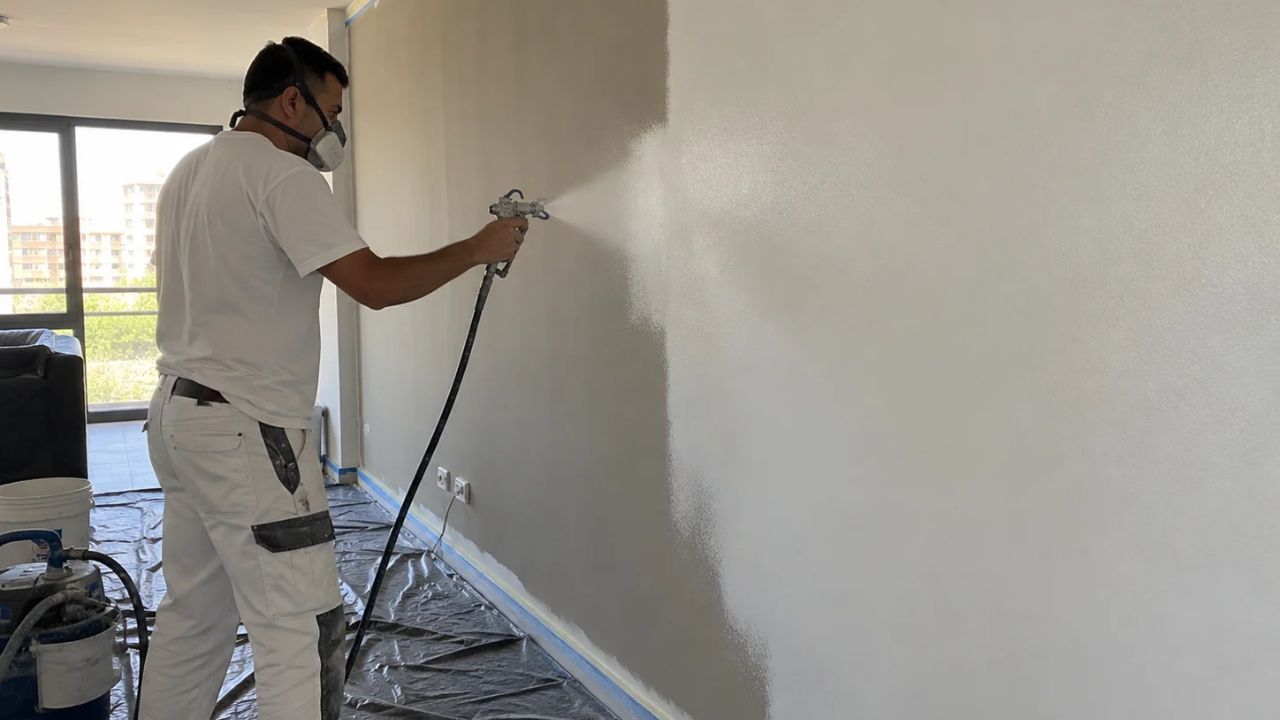 Máquina de pintar parede entra na reforma e muda o tempo gasto para cobrir toda a casa