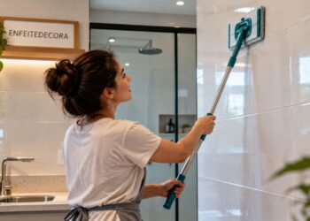 Como limpar azulejo rápido usando o mop: truque reduz o esforço da faxina no banheiro e na cozinha
