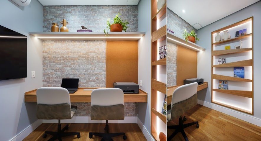 Integração de ambientes vira ponto alto de reforma em apartamento de 165 m²; veja como madeira e off white comandam a área social