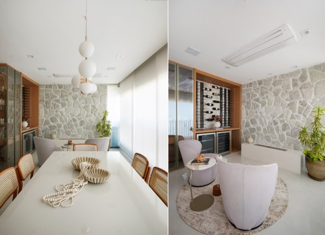 Integração de ambientes vira ponto alto de reforma em apartamento de 165 m²; veja como madeira e off white comandam a área social