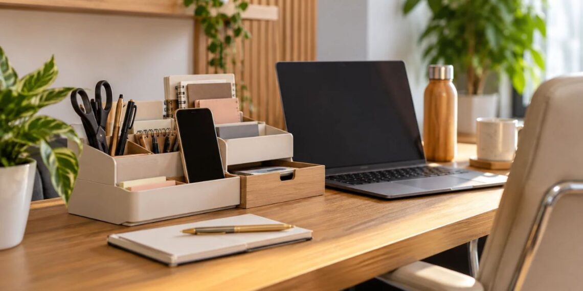 Organizador de mesa vira rotina no home office e expõe erro comum na hora de escolher o modelo certo