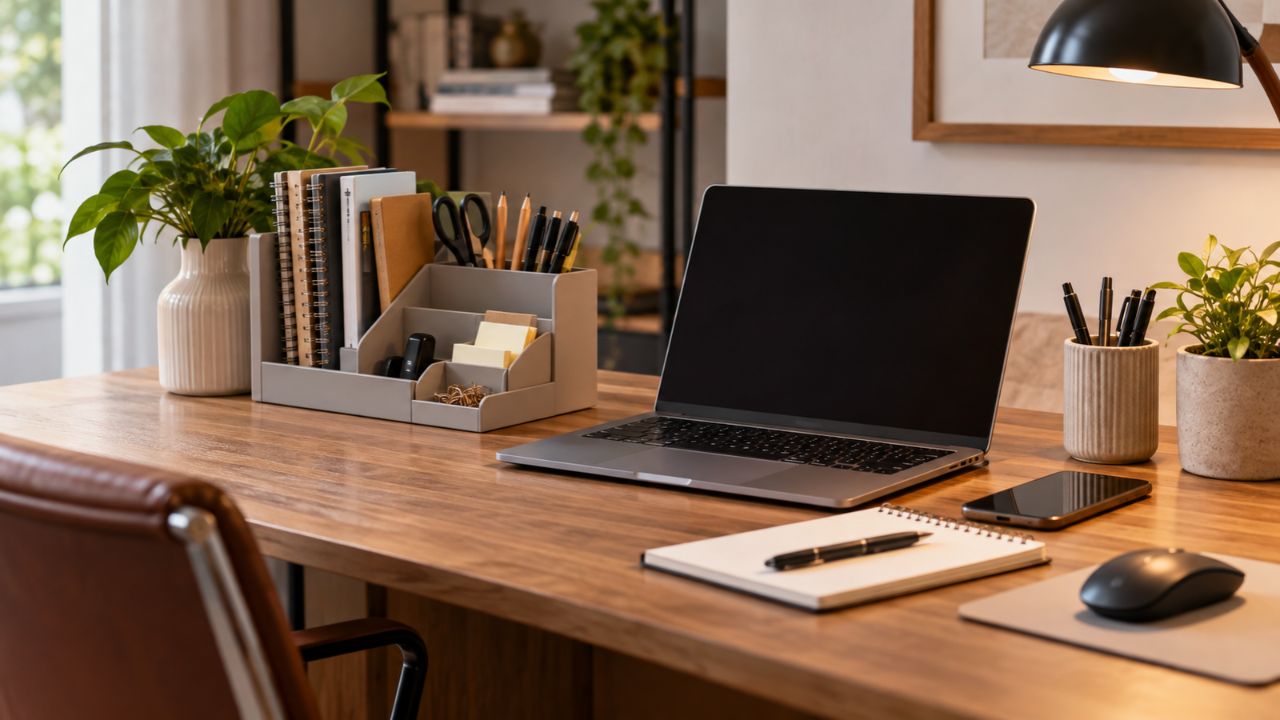Organizador de mesa vira rotina no home office e expõe erro comum na hora de escolher o modelo certo