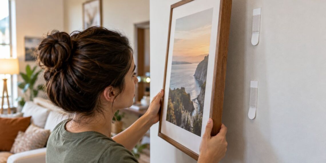 Existe mesmo um jeito de fixar quadro pesado sem furar a parede? Veja o truque usado em apartamento alugado