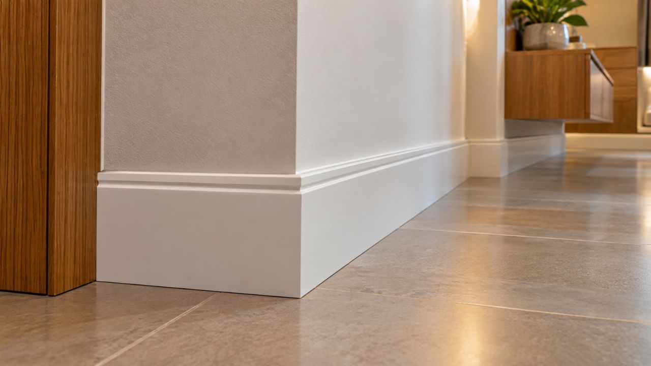 Rodapé de sobreposição: a peça que cobre o porcelanato e resolve o acabamento sem quebrar piso nem parede
