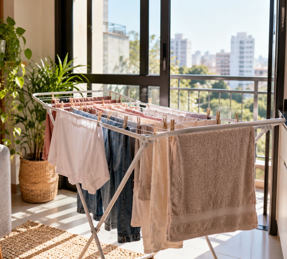 Por que a roupa seca dentro de casa fica com cheiro de mofo? O problema não é o ambiente, é o ar parado