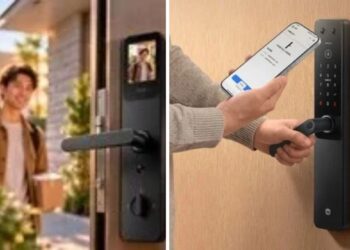 Fechadura inteligente da Xiaomi chega com tela embutida e câmera que filma quem toca a campainha